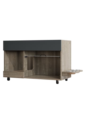 ABRIHOME Katzenkloschrank in Eichenholzfarbe - 100×45.5×67cm