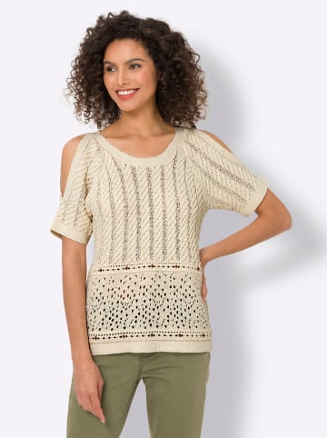 Heine Kurzarmpullover in champagner