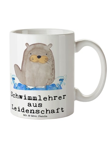 Mr. & Mrs. Panda Kaffeebecher Schwimmlehrer Leidenschaft mit Spruch in Weiß