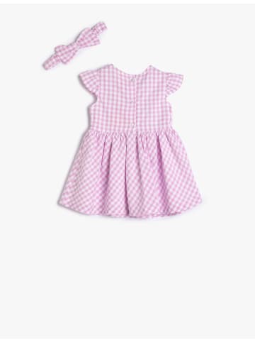 KOTON Kleid in Lila Karomuster