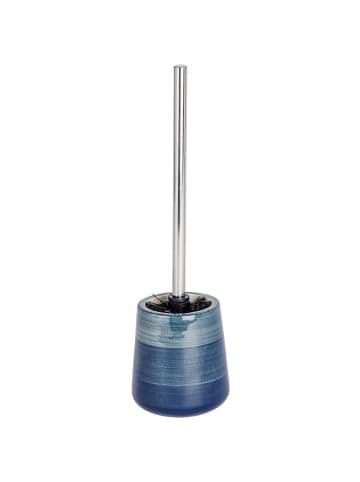 Wenko Bürstenbehälter POTTERY PETROL + WC-Bürste in Blau, (B) 13 x (H) 40 x (L) 13 cm
