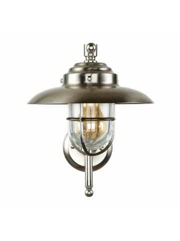 Licht-Erlebnisse Außen Wandlampe (H)30 cm in Nickel mattNickel matt