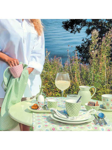 Greengate Latte Cup Becher ELLE PALE GREEN Grün mit Blumen