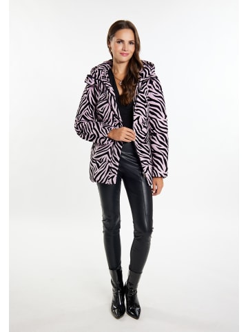 faina Steppjacke Mit Zebra-Print in Mauve Zebra
