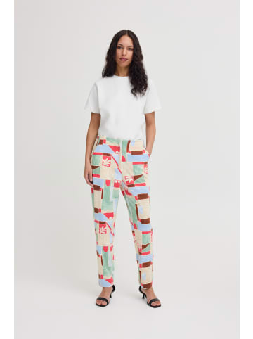 ICHI Casual Hose IHKATE Regular fit in Multi Tile aop