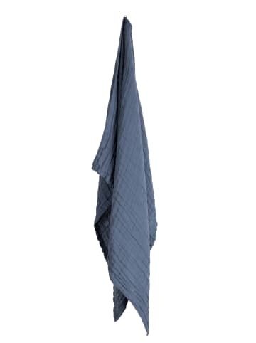 The Organic Company Handtuch FINE 100x60cm in Grau/ Blau