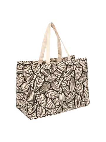 5five Simply Smart Shoppertasche aus Baumwolle mit Print in Beige, 50 x 24 x 35 cm