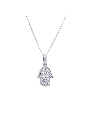 Alexander York Kette mit Anhänger HAMSA HAND DER FATIMA in 925 Sterling Silber, 2-tlg.