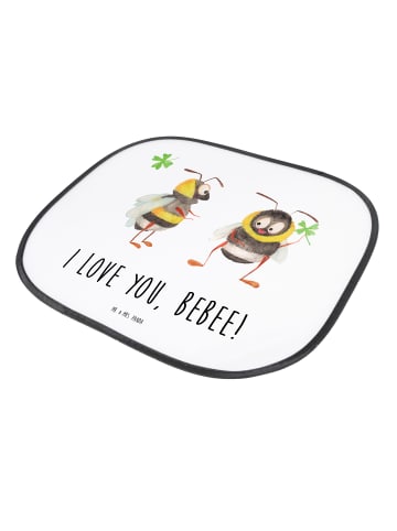 Mr. & Mrs. Panda Kfz-Sonnenschutz Bienen Paar mit Spruch in Weiß