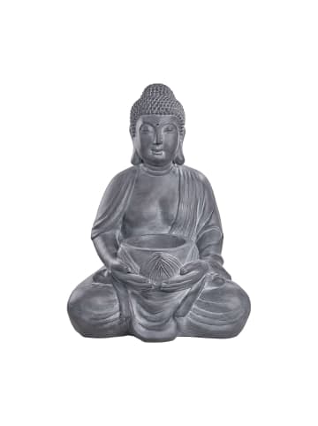 Butlers Statue mit Kerzenhalter Höhe 68cm BUDDHA in Grau