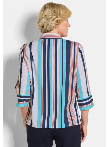 GOLDNER Blusenshirt mit Streifenmuster in blau / gestreift