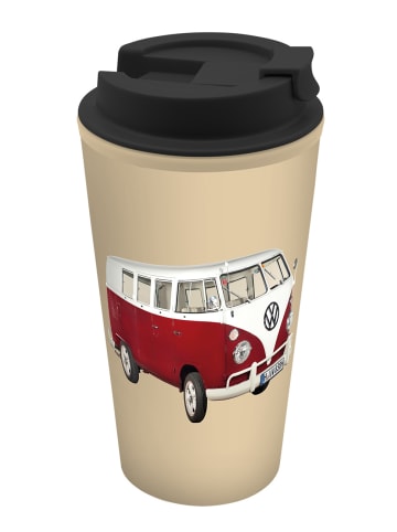 Geda Labels Coffee to go Becher VW Classic rot 400ml in Beige - 500ml