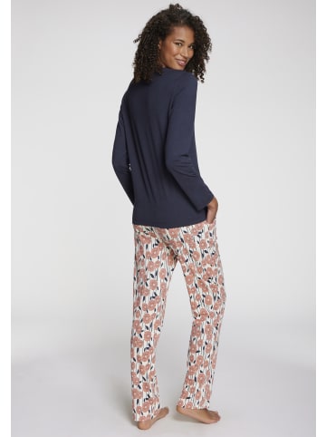VIVANCE DREAMS Pyjamahose in orange-weiß-gemustert