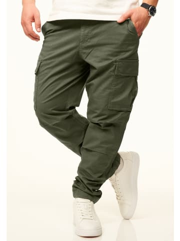 DAILY COTTON Cargohose - als Stoffhose mit Stretch im Tapered Fit in Khaki