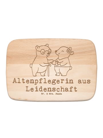 Mr. & Mrs. Panda Frühstücksbrett Altenpflegerin Leidenschaft mit... in Transparent