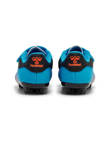 Hummel Hummel Klettverschluss Turf, Soft Ground, Firm Ground Hattrick Mg Fußball Kinder in BLUE/ORANGE