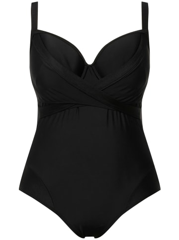 Ulla Popken Badeanzug in schwarz