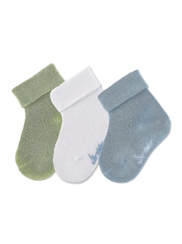 Sterntaler Baby-Socken uni, 3er-Pack in blaugrau