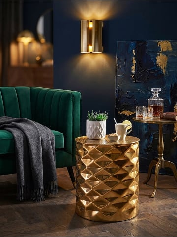 KADIMA DESIGN Beistelltisch 43,5x48x43,5 cm Aluminium Couchtisch Orientalisch