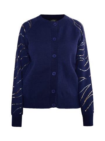 usha BLACK LABEL Damen Strick Cardigan in Marine