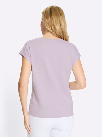 Sieh an! Rundhalsshirt in flieder-traube-bedruckt