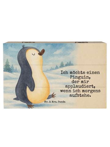 Mr. & Mrs. Panda Schatulle Pinguin mHerzieren Design mit Spruch in Weiß