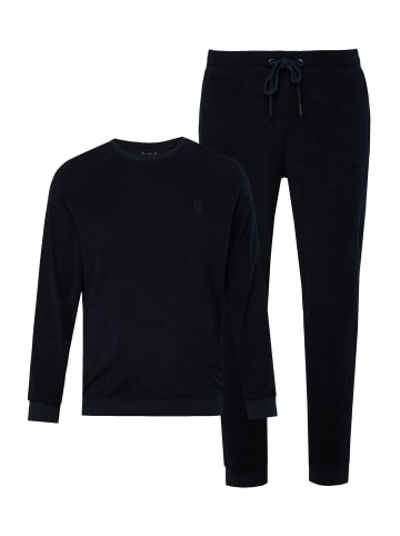 JP1880 Langer Schlafanzug in navy blau