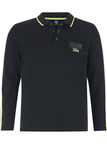 Jan Vanderstorm Langarm-Poloshirt SIGURDHILD in schwarz