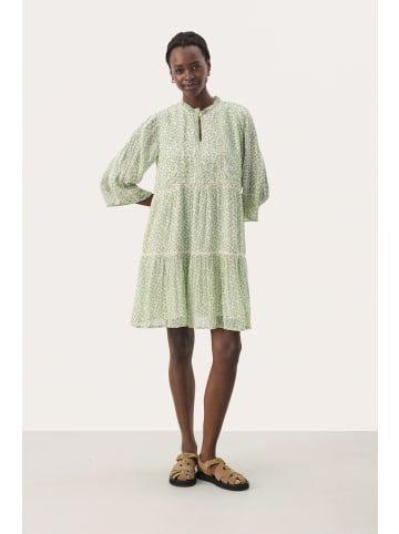 PART TWO Kleid NibiPW in Green Mini Grid Flower