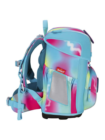 Scout Neo Exklusiv Safety Light - Schulranzen Set 5tlg. (Flames) in Happy Rainbow