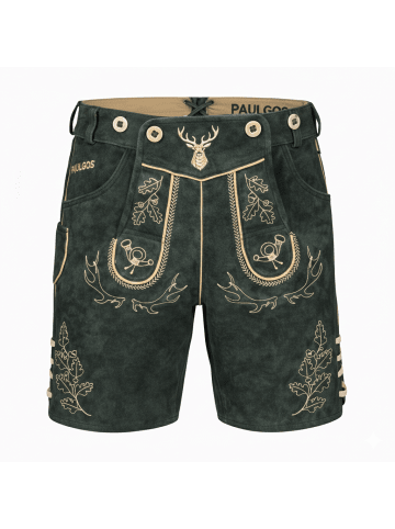 PAULGOS Lederhose Kurz Echtleder HK5 in Grau