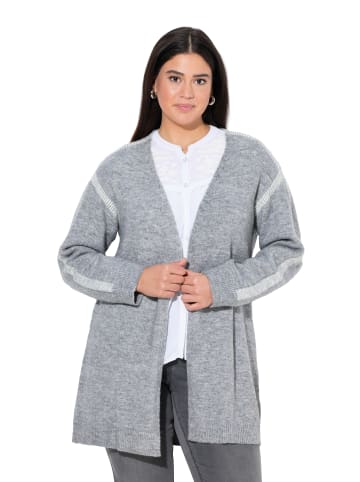 Ulla Popken Strickjacke in hellgrau mélange