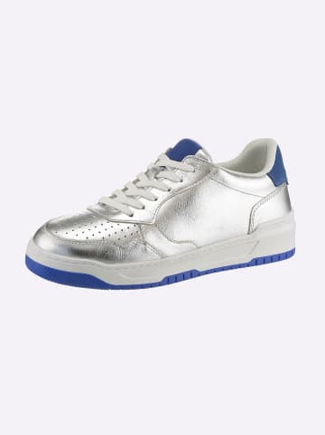 Heine Sneaker in silberfarben-royalblau