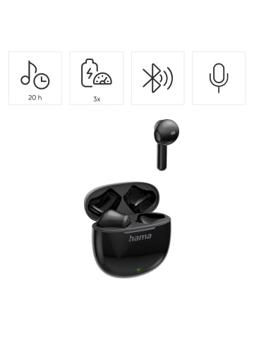 Hama Action One, TWS Earbuds, Schwarz in Schwarz