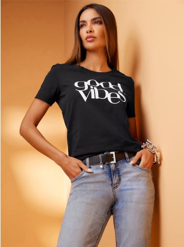 Heine Rundhalsshirt in schwarz