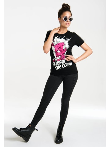 Logoshirt T-Shirt Two-Face – Flippin' The Coin in schwarz