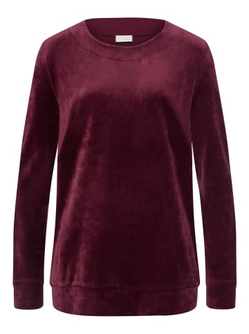 Hanro Sweatshirt Favourites in ruby wine