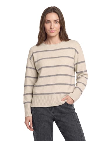 Betty Barclay Strickpullover mit Pailletten in Patch Taupe/Grey