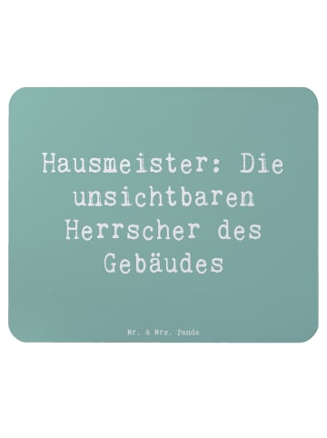 Mr. & Mrs. Panda Mousepad Spruch Hausmeister Macht mit Spruch in Meeresbrise
