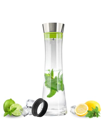 bremermann Glaskaraffe SVEA mit extra Silikonring grün