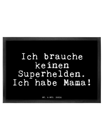Mr. & Mrs. Panda Fußmatte Ich brauche keinen Superhelden.... mit... in Schwarz