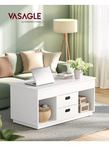 VASAGLE Couchtisch Custos in Weiß - (B)100 x (H)62.3 x (T)50 cm