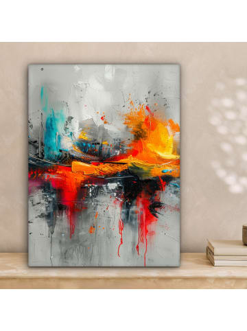 MuchoWow Leinwand Bilder Abstrakte Kunst Explosion