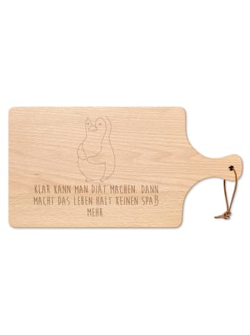 Mr. & Mrs. Panda Frühstücksbrettchen Pinguin Diät mit Spruch in Transparent