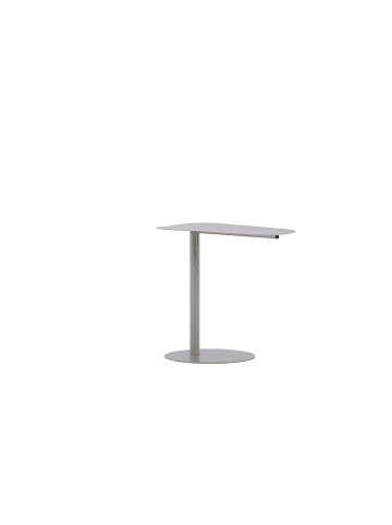 ebuy24 Ecktisch SanJose Hellgrau 38 x 50 cm