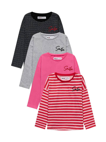 Minoti 4er-Set: Longsleeves 12MTEE 4 in pink