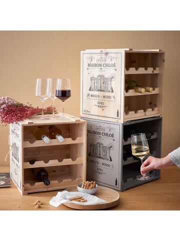 Butlers Butlers Weinregal VINOTHEK in Beige