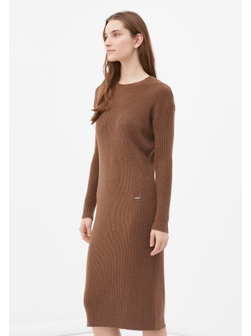 Finn Flare Strickkleid Fine Rib in dark beige