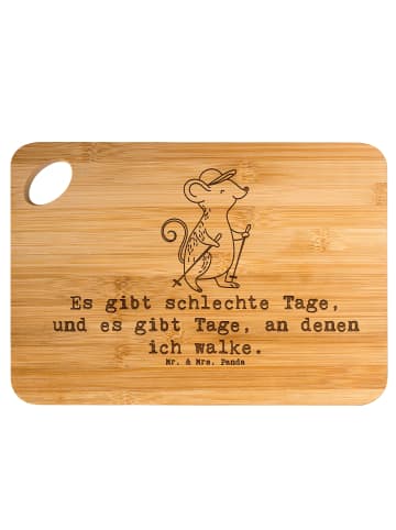 Mr. & Mrs. Panda Holzbrett Maus Walking mit Spruch in Braun