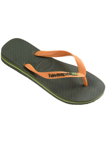 Havaianas Kinder-Flip-Flops „Brasil Logo“ Grün